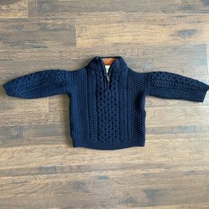 COPY - Kids Aran half zip sweater
